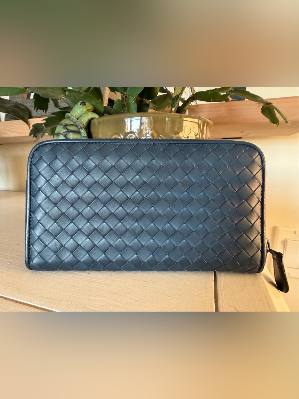 Bottega Veneta Woven Leather Zip wallet